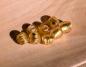 Preview: Glasperle Klarglas mit Goldfolie einzeln