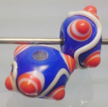 Augenperle blau orange