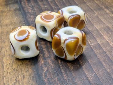 Preview: Augenperle elfenbein topas Quader