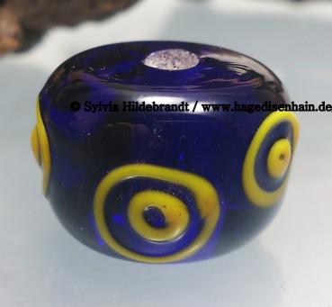 Ringaugenperle blau/ gelb