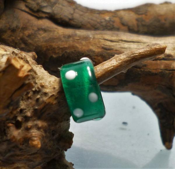 petrol white dread bead